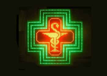 LED Pharmacy Cross  